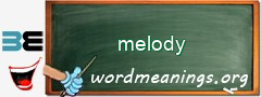 WordMeaning blackboard for melody